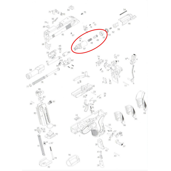 We Bulldog Compact Nozzle Parça No #47-51 ( Small )