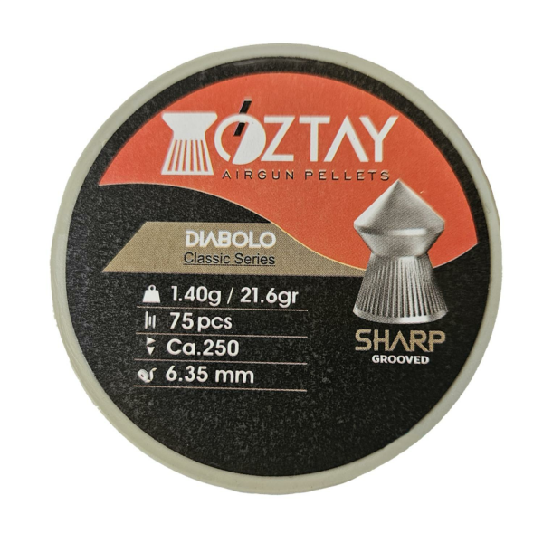 ÖZTAY SHARP GROOVED 6,35MM HAVALI SAÇMA(75 Lİ)