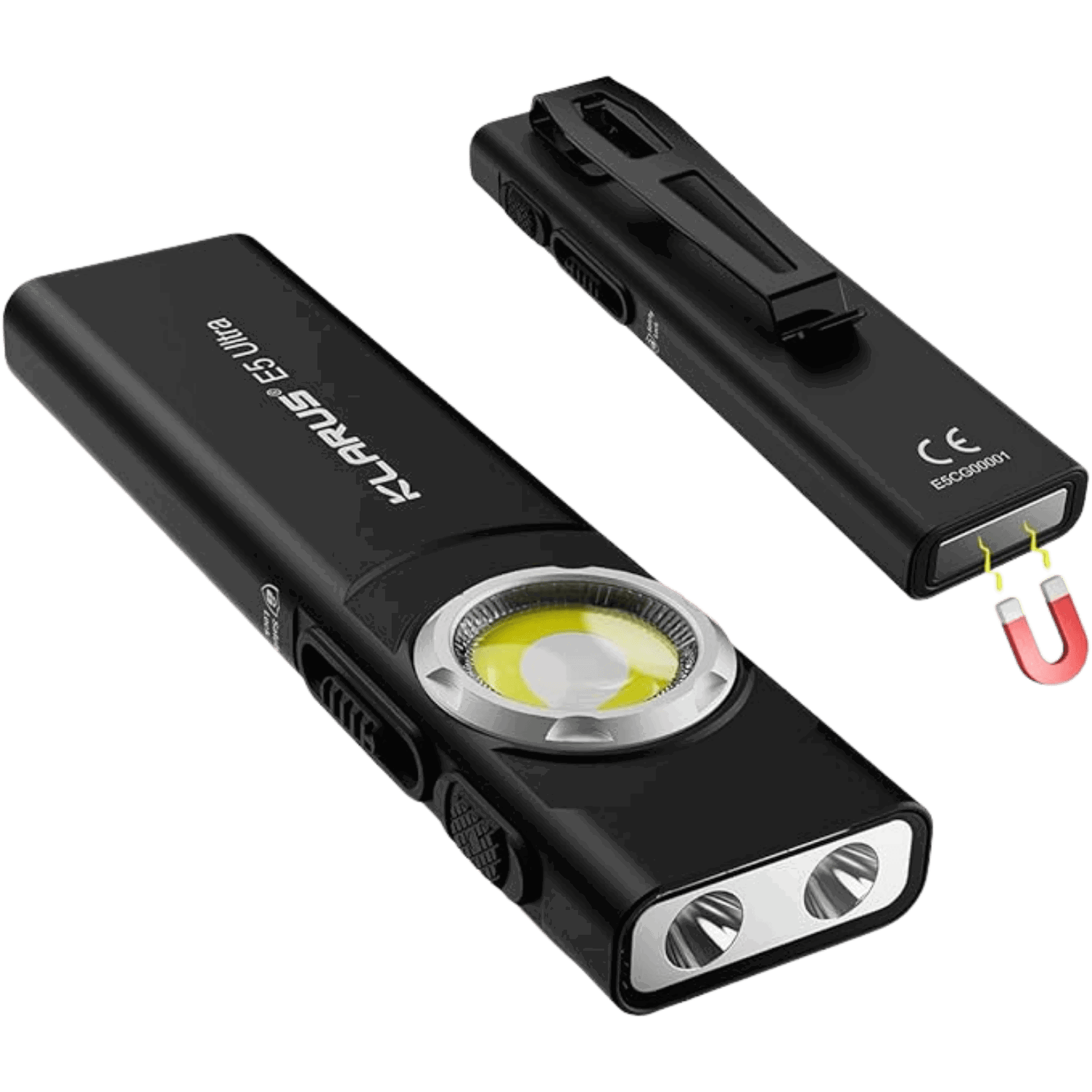 Klarus E5 Plus Ultra Slim Triple-Lights 800 Lümen El Feneri (Siyah)