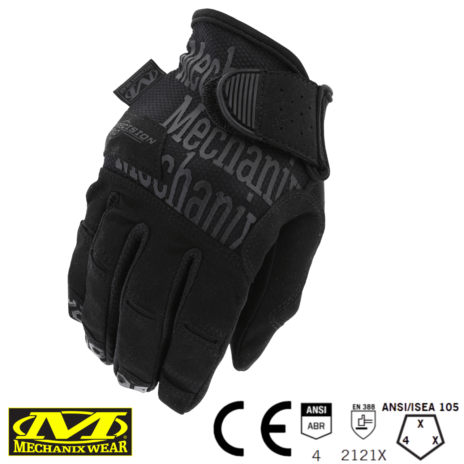 Mechanix Wear® HDG-55 Precision Pro High-Dexterity Grip SIYAH ELDIVEN - Padlock Avuç içli - ATIŞ ELDİVENİ