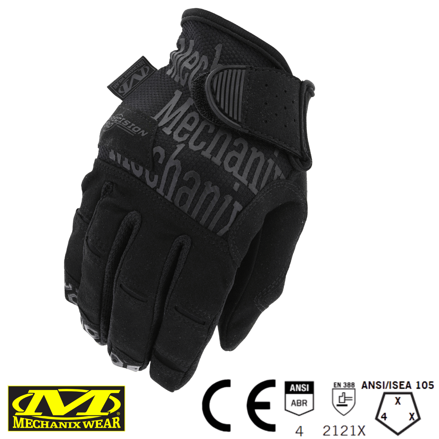 Mechanix Wear® HDG-55 Precision Pro High-Dexterity Grip SIYAH ELDIVEN - Padlock Avuç içli - ATIŞ ELDİVENİ