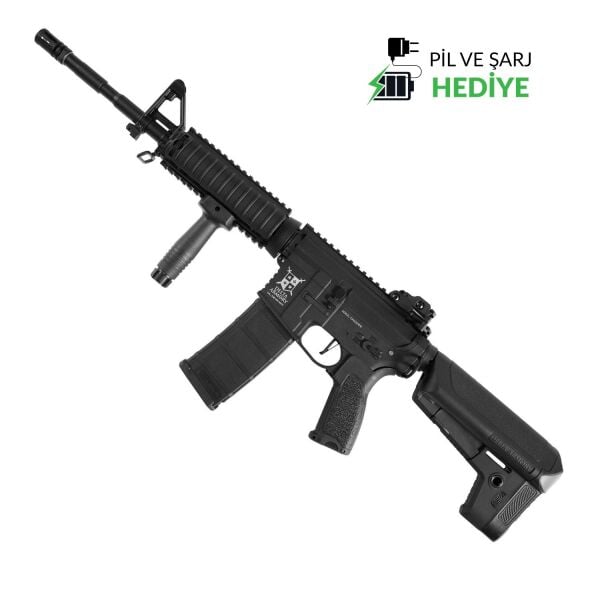 Delta Armory AR15 RIS BRAVO Siyah AEG Airsoft Tüfek / Pil Şarj Setli