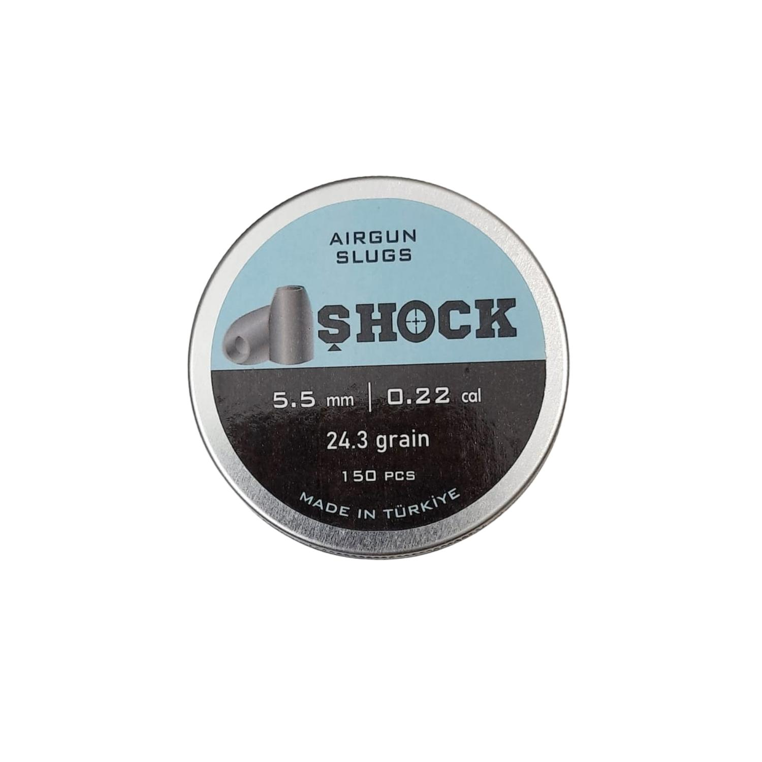 Shock Solid Bullet 5.5 mm 24.3 Grain 150 PCS Havalı Saçma