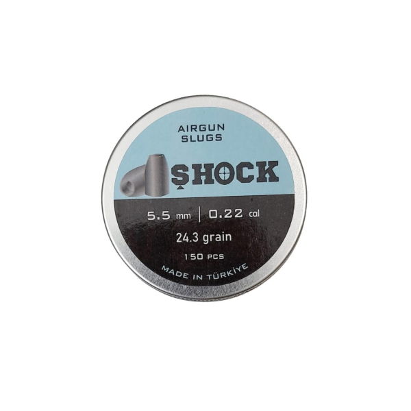 Shock Solid Bullet 5.5 mm 24.3 Grain 150 PCS Havalı Saçma