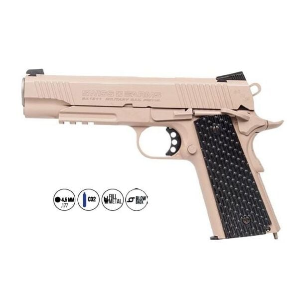 CYBERGUN Swiss Arms 1911 M.Rail 4.5MM Havalı Tabanca 288507