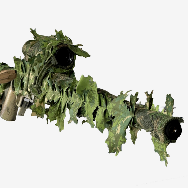KMCS Rifle Wrap (TAC41) 3D Yapraklı Tüfek Kamuflaj Kılıfı - Yeşil