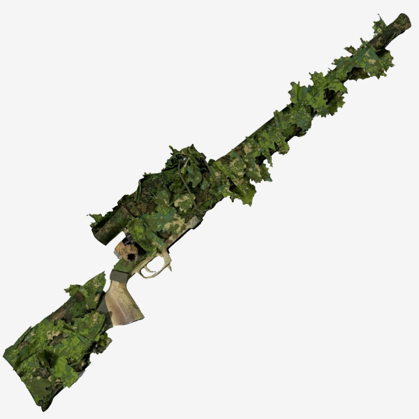 KMCS Rifle Wrap (TAC41) 3D Yapraklı Tüfek Kamuflaj Kılıfı - Yeşil
