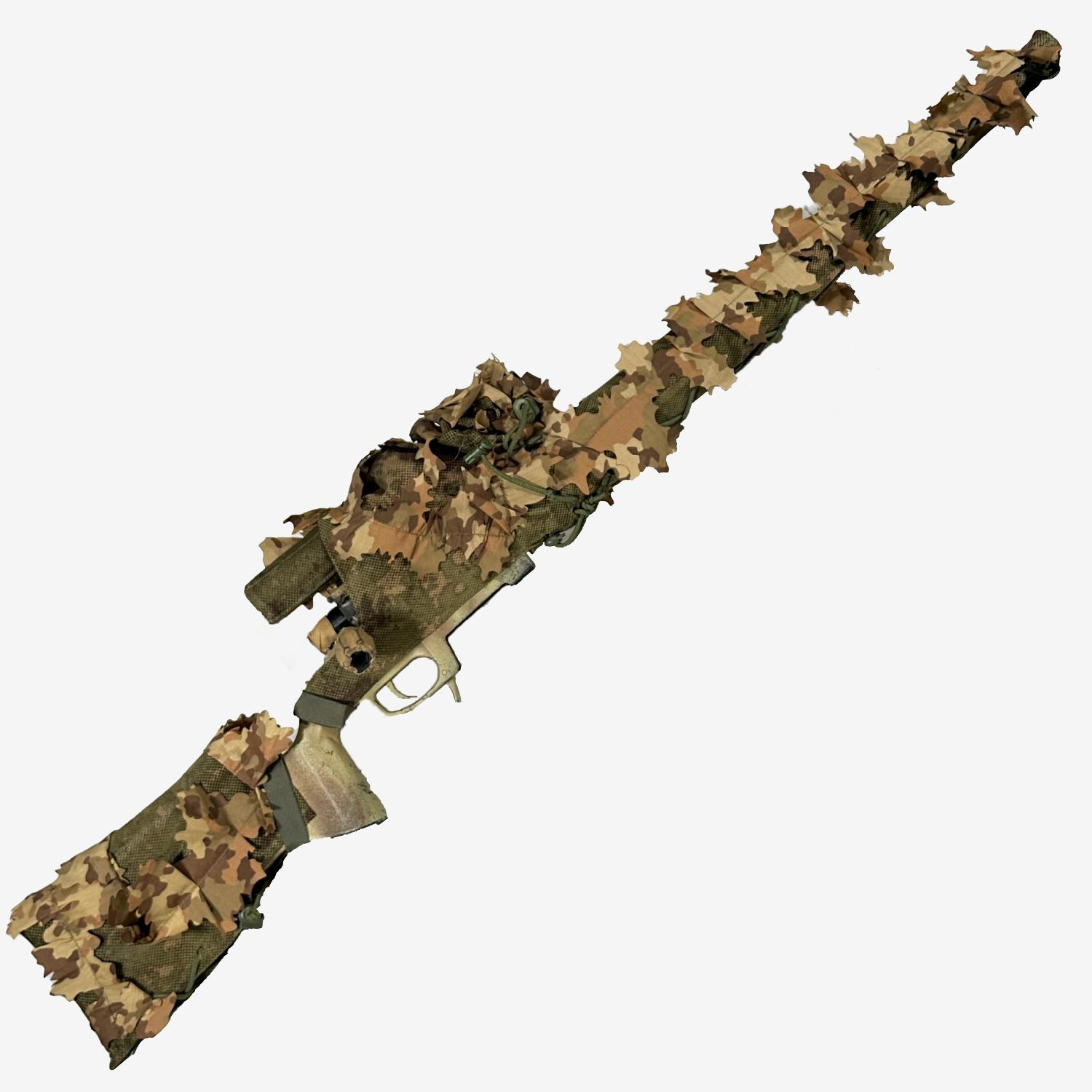 KMCS Rifle Wrap (TAC41) 3D Yapraklı Tüfek Kamuflaj Kılıfı - Next Gen Brown