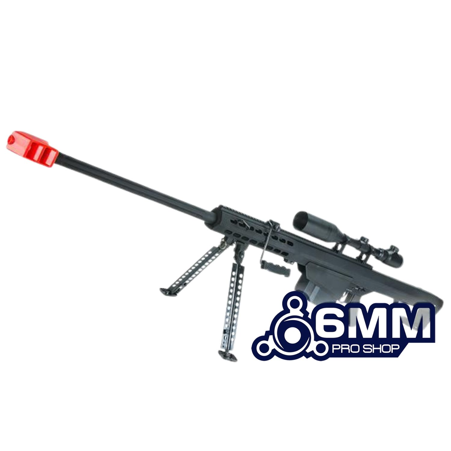 BARRETT Lisanslı M82A1 BK Long AEG Airsoft Sniper Rifle Black 6mmProShop