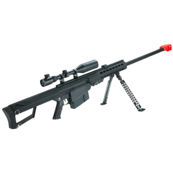 BARRETT Lisanslı M82A1 BK Long AEG Airsoft Sniper Rifle Black 6mmProShop