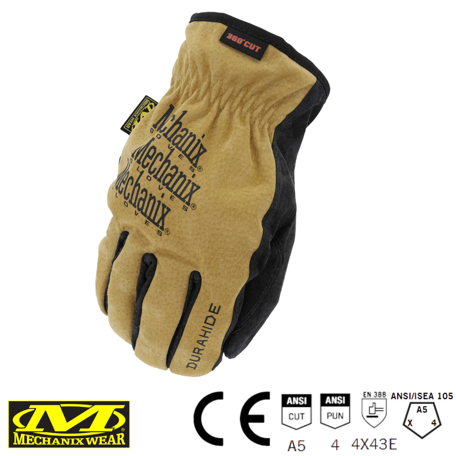 Mechanix Wear® Durahide Driver E6-360 Siyah/Tan Sürücü Eldiveni  LDDH-X75
