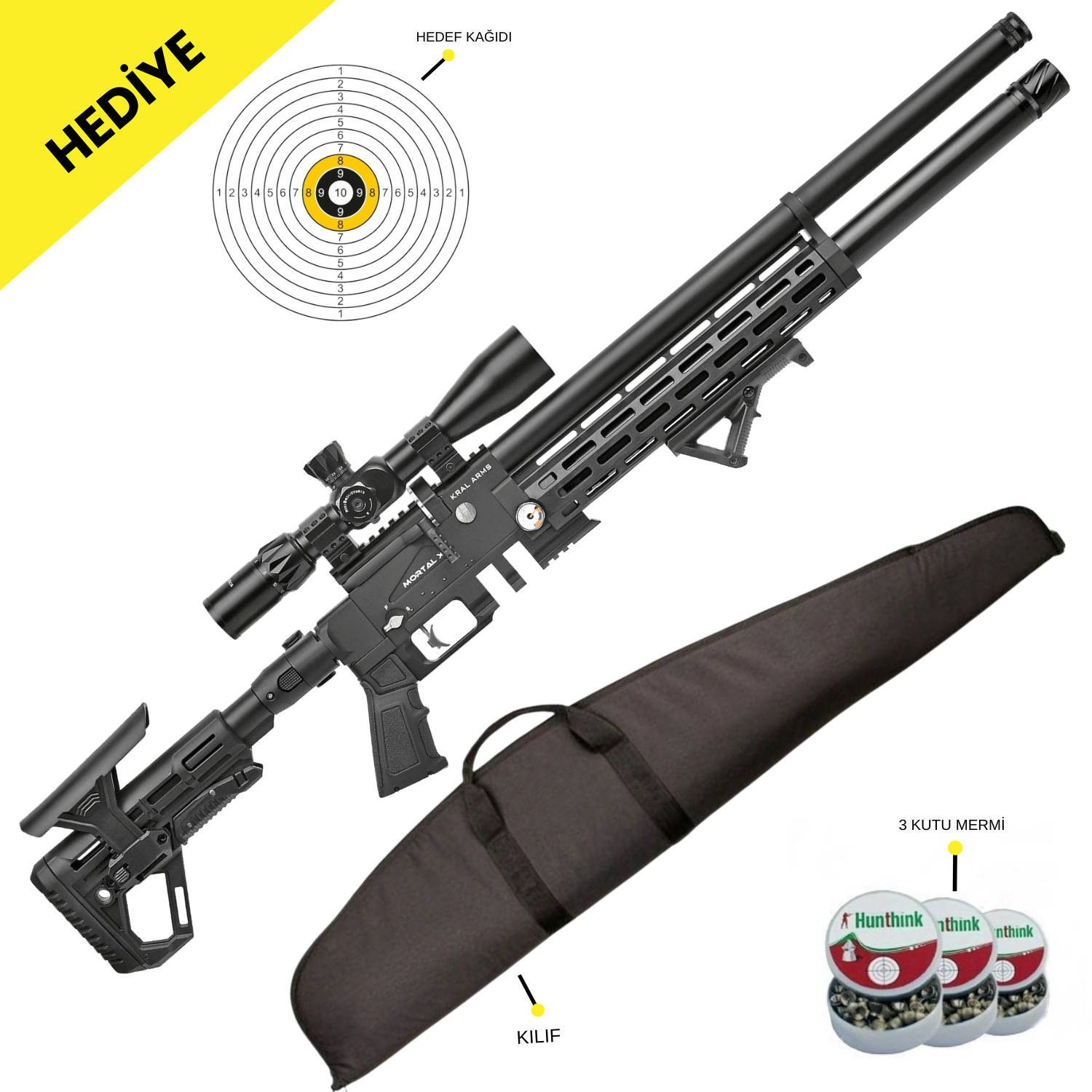 KRAL ARMS MORTAL-X HAVALI HEDEF TÜFEĞİ 5.5