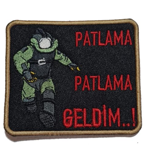 PATLAMA KOMİK YAZI PATCH - SİYAH -KIRMIZI- KAHVE