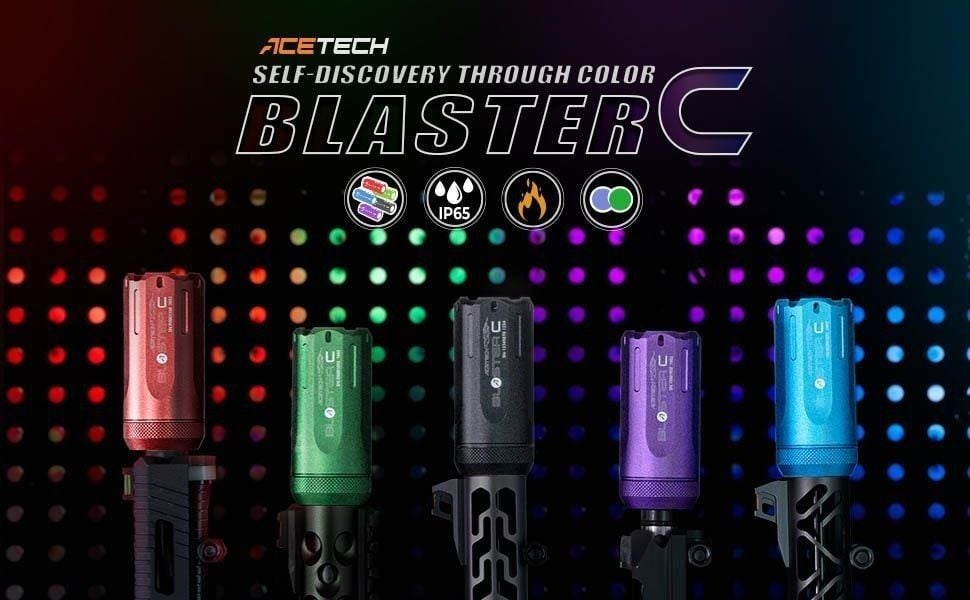 AceTech Blaster C Şarjlı Alev Efektli Tracer Unit SIYAH / KIRMIZI /MAVI / YESIL