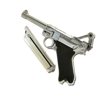 WE LUGER P08 GBB Airsoft Tabanca Şarjörü - Krom