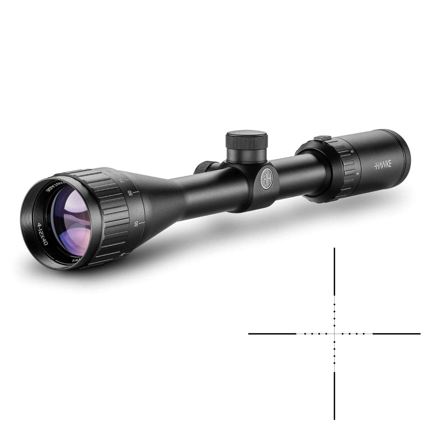 HAWKE Vantage 1'' SFP  4-12x40 AO (Mil Dot) Tüfek Dürbünü 14141