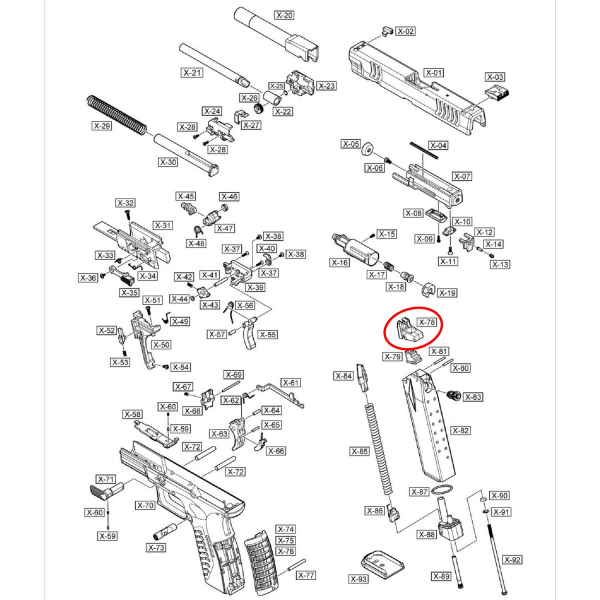We XDM BB Tutucu Parça No #78