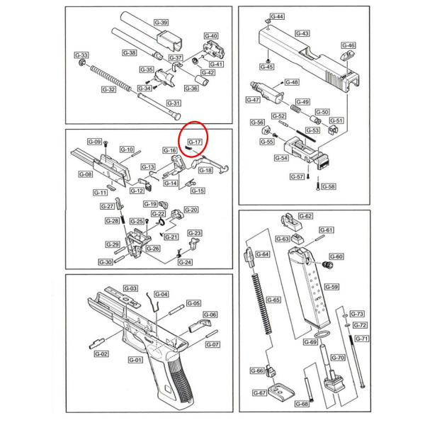 We G19 Serisi Tetik Kurma Yayı Parça No #17