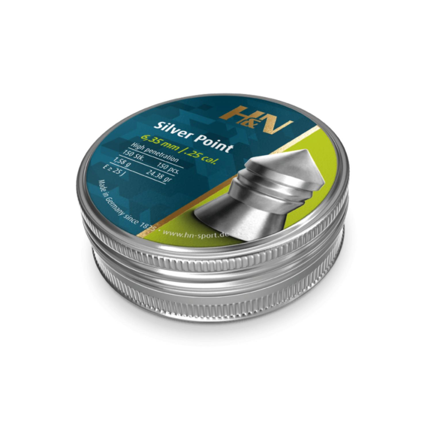 H&N Silver Point 6,35mm 24.38gr 150'Li Havalı Saçma