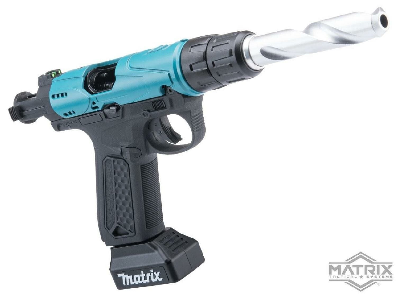Action Army AAP-01 ''Drill'' Custom Airsoft Gas Blowback Tabanca Matrix Mavi