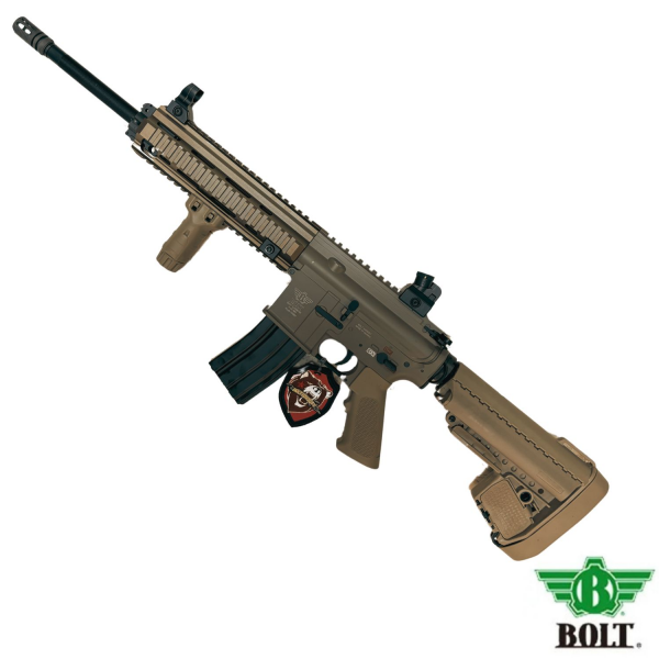 BOLT HK416 DEVGRU EXT BRSS Carbine Gerçekçi Tepmeli Tan AEG Airsoft Tüfek