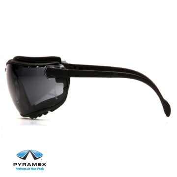PYRAMEX V2G GRİ ANTI-FOG BALISTIK GÖZLÜK EGB1820ST - Siyah Çerçeve