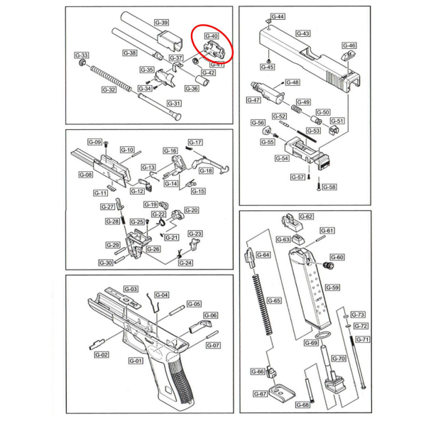 WE G19 Serisi Hop Up Sağ Parça No G19 #40
