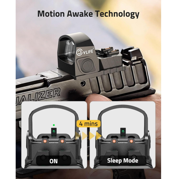 CVLIFE WolfCovert Motion Awake Green Dot Sight