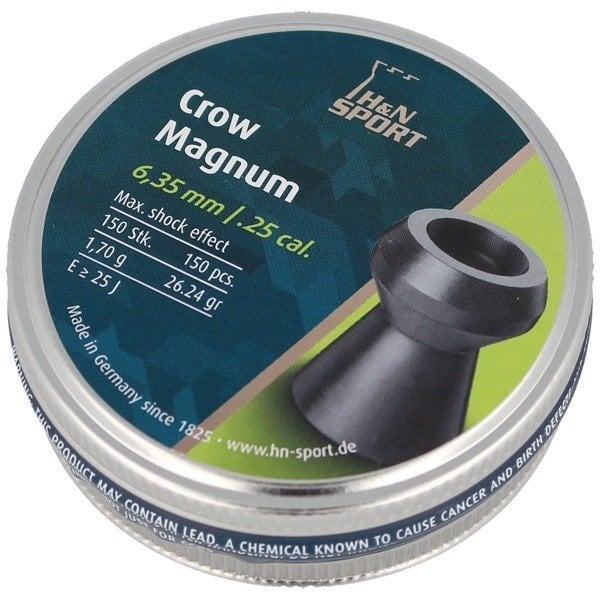 H&N Crow Magnum 6.35 mm Havalı Tüfek Saçması (26,24 Grain - 150 Adet)