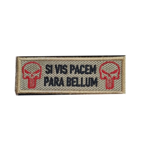 SI VIS PACEM PARA BELLUM  PUNISHER PATCH - KAHVERENGİ-KIRMIZI