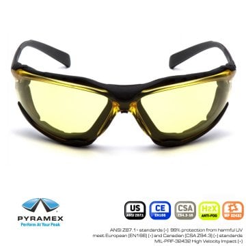 PYRAMEX PROXIMITY SARI ANTI-FOG HI-IMPACT GÖZLÜK ESB9330ST - Siyah Çerçeve