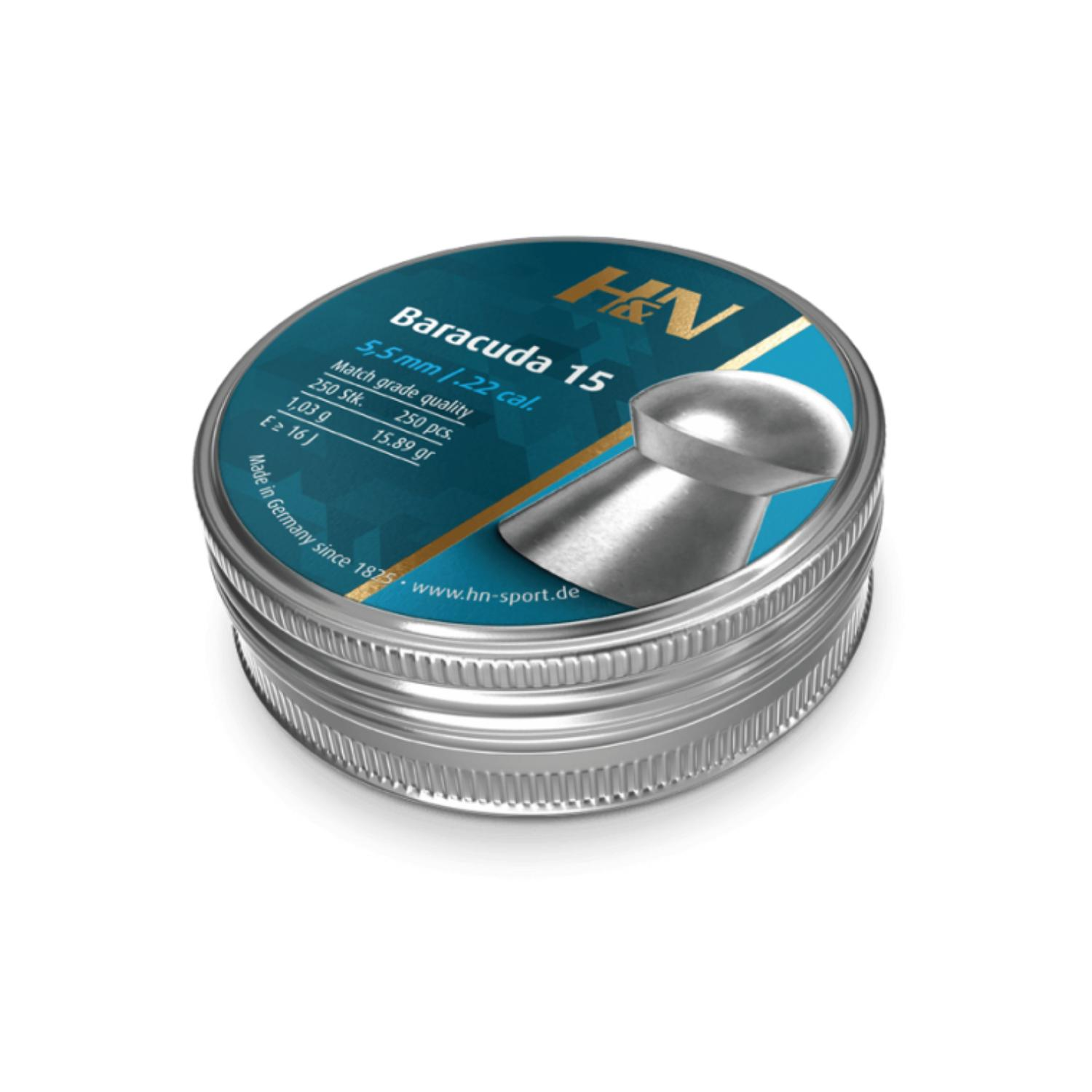 H&N Baracuda 15 5,52mm 15.89gr 250'Li̇ Havalı Saçma