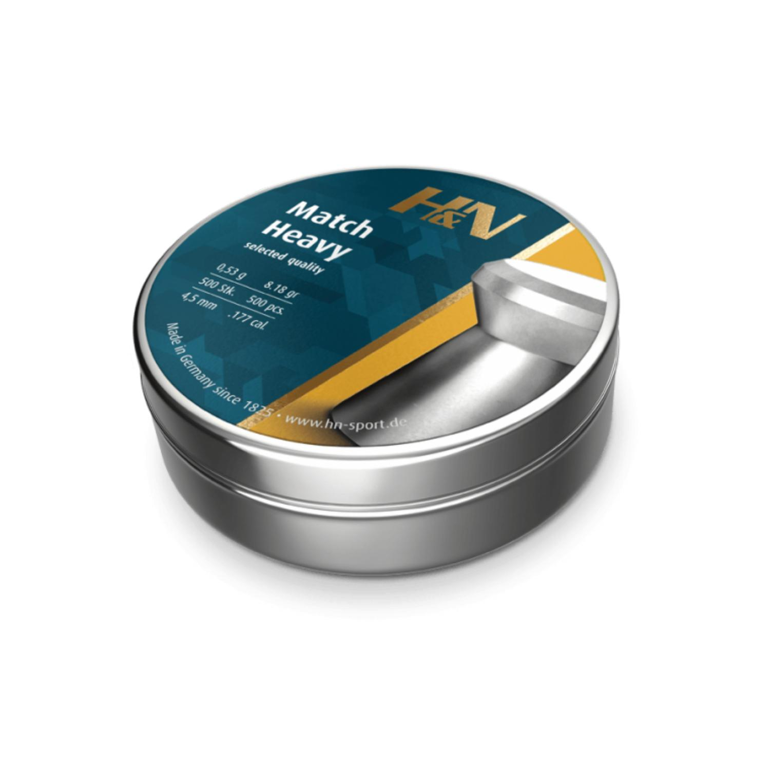 H&N Match Heavy 4,50mm 8.18gr 500'lü Havalı Saçma