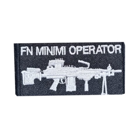 FN MINIMI OPERATOR PATCH- SİYAH-BEYAZ