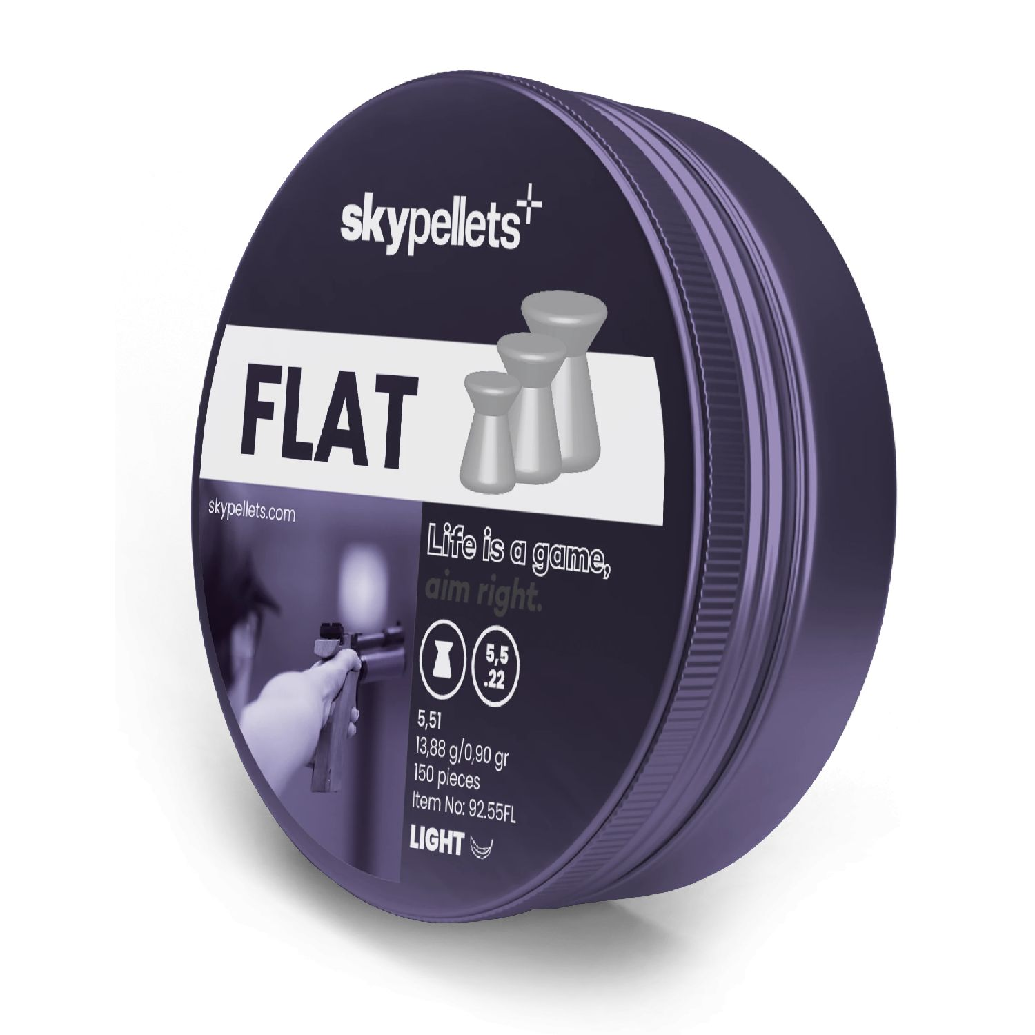 SKYPELLETS Flat (Match) Light 5,5mm 13,88 Gr H. Saçma 125