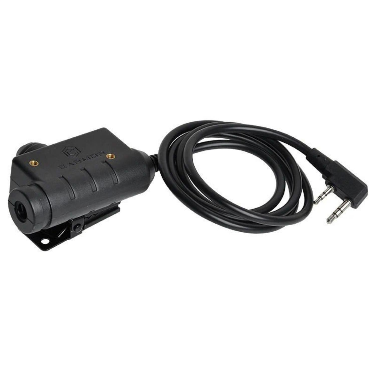 EARMOR M51 KENWOOD RITERA BAOFENG PTT (Push-To-Talk) Kablo ve Ana Buton
