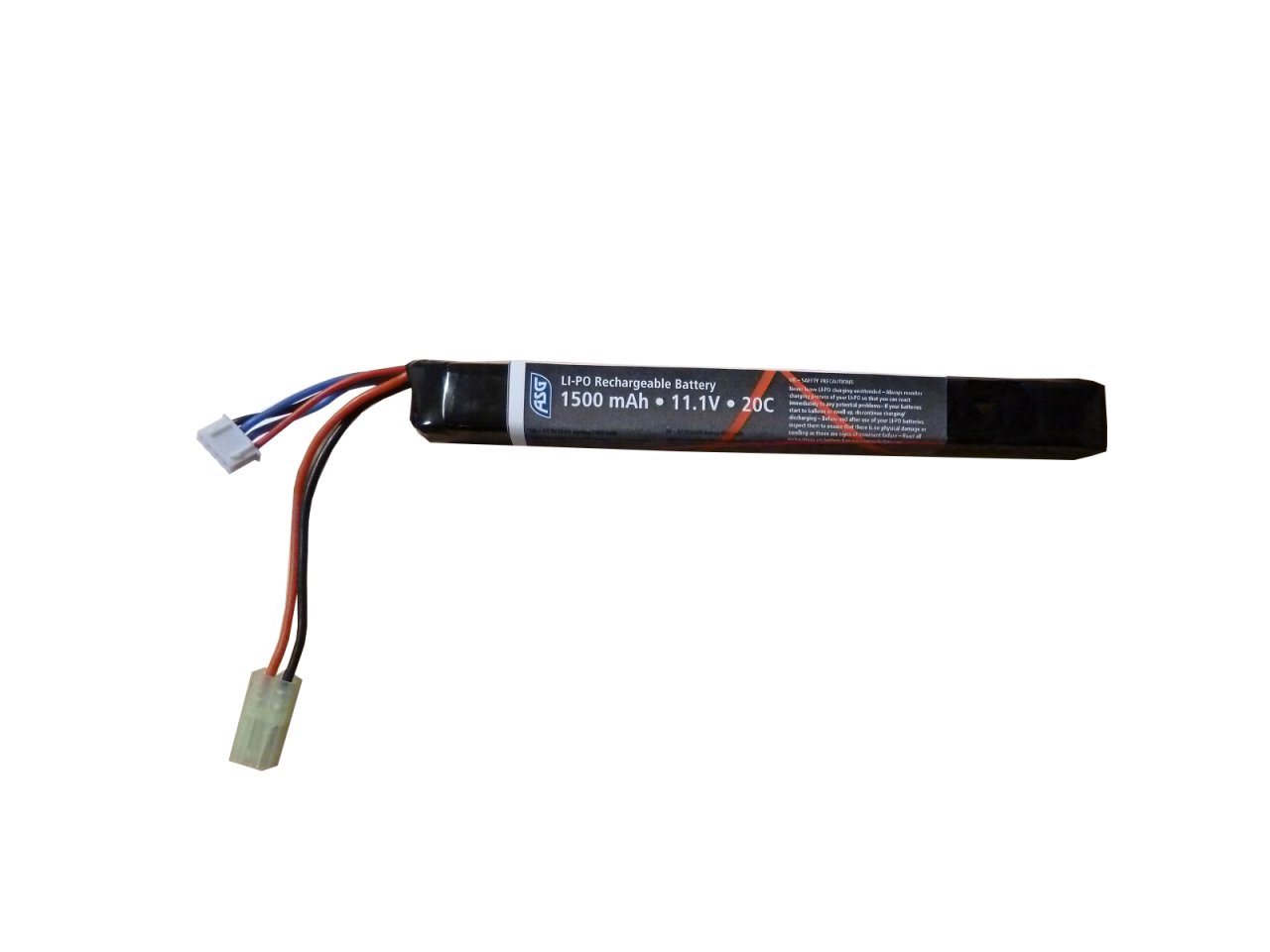 ASG LİPO PİL 11.1V 1500mAh 16.7Wh 20C Single Stick (18156)