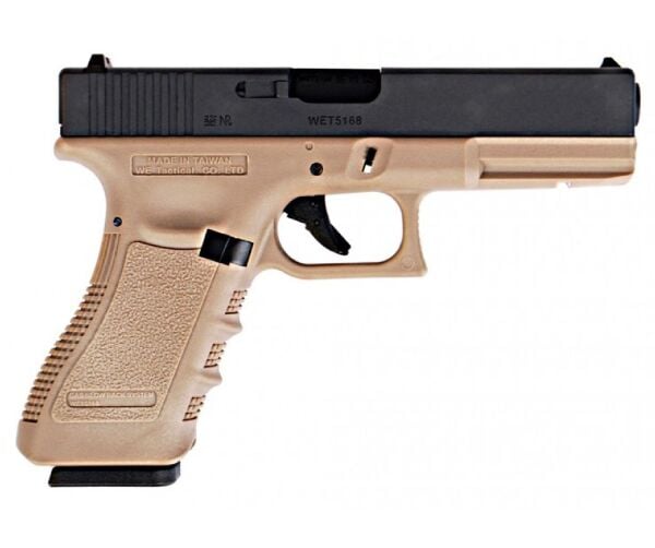 WE G17 GLOCK 17 GEN3 TAN GBB Airsoft Tabanca