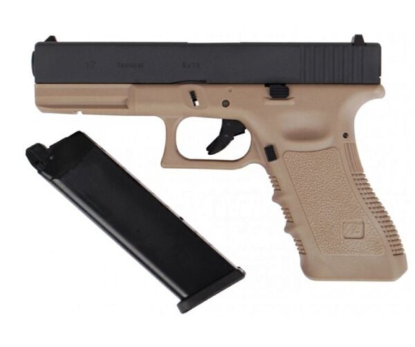 WE G17 GLOCK 17 GEN3 TAN GBB Airsoft Tabanca