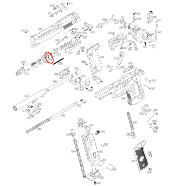 We M92 V2 Piston Başı Parça No #23
