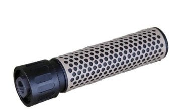 ISG KAC Stili QDC Uzun Airsoft Susturucu Replika seti 17.5cm- Siyah