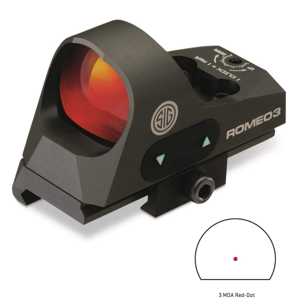 SIG SAUER SOR31002 ROMEO3 1X25MM 3MOA RED DOT 040.004.017