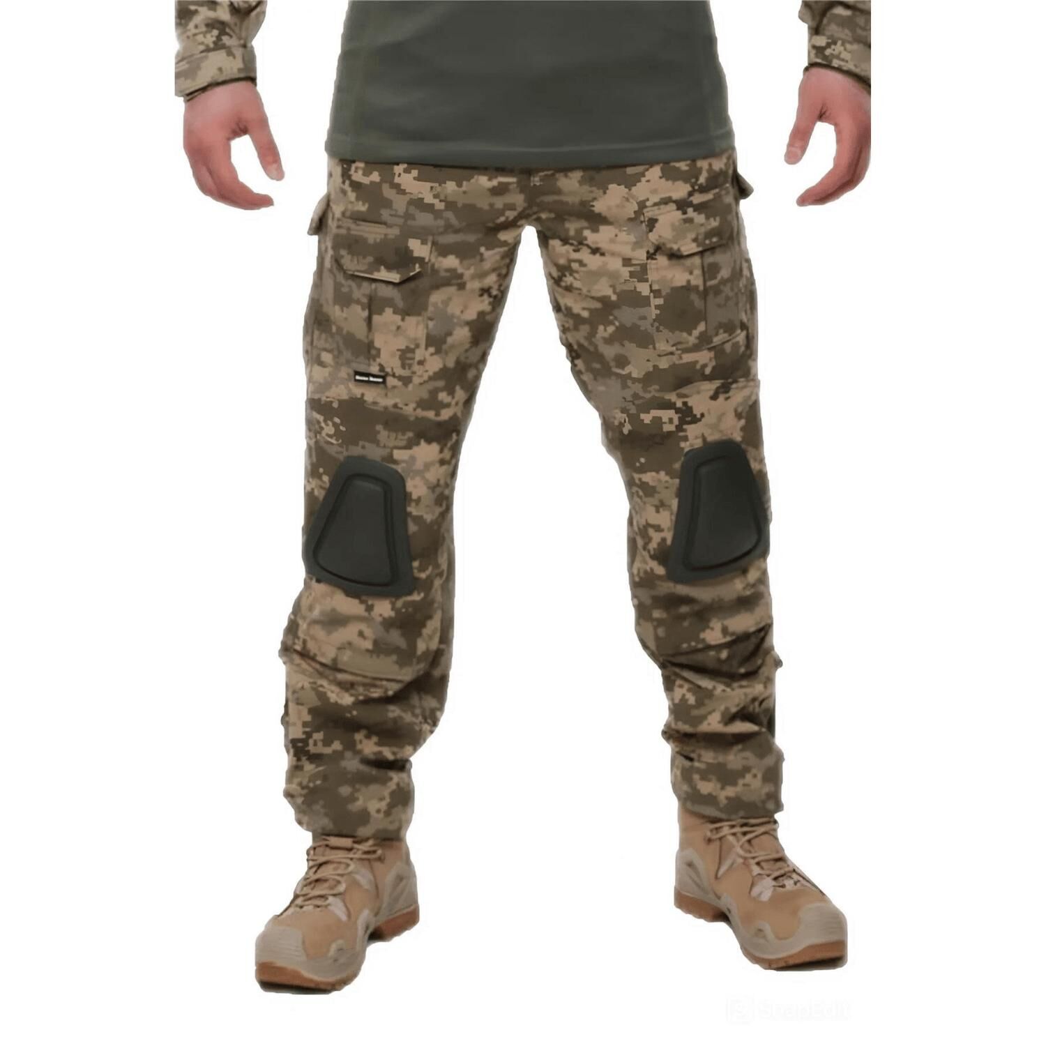 Single Sword Dizlikli Kamuflaj Tactical Erkek Pantolon - Outdoor Taktik Pantolon PİKSEL M