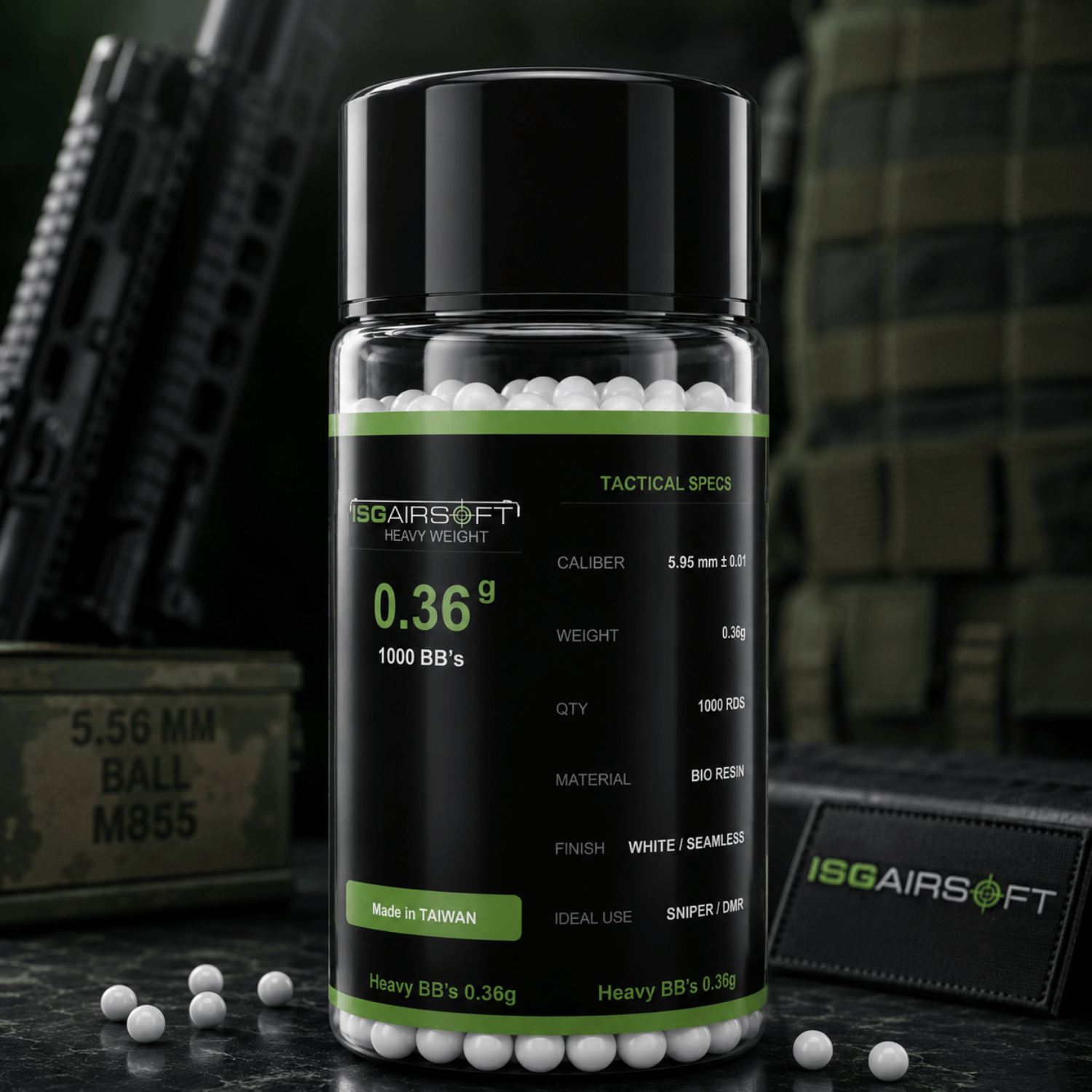 ISGairsoft TAYVAN 0.36g Airsoft Şişe BB 1000BB BOTTLE