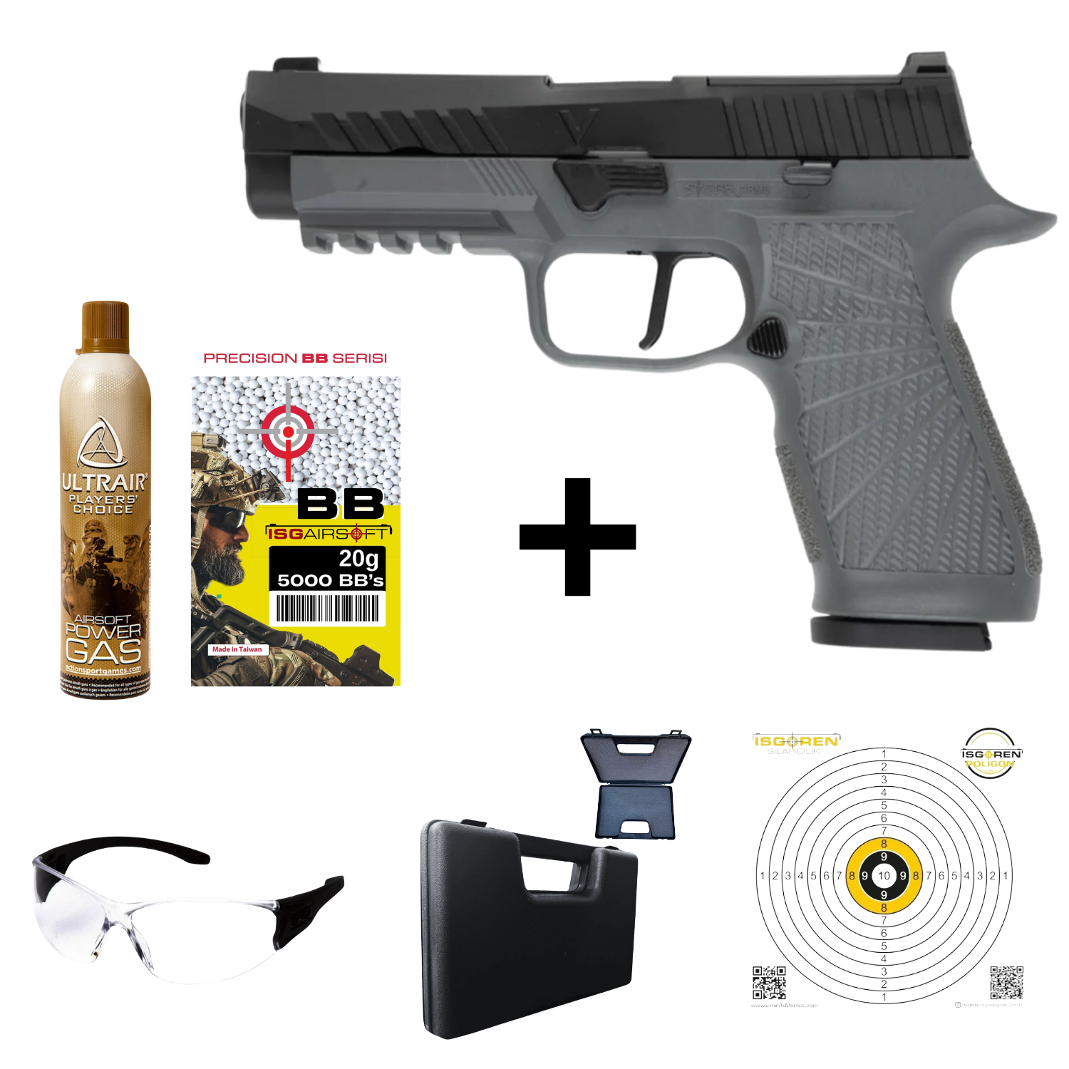 VFC SA P320 Gas Blowback Airsoft Tabanca Seti - Grey