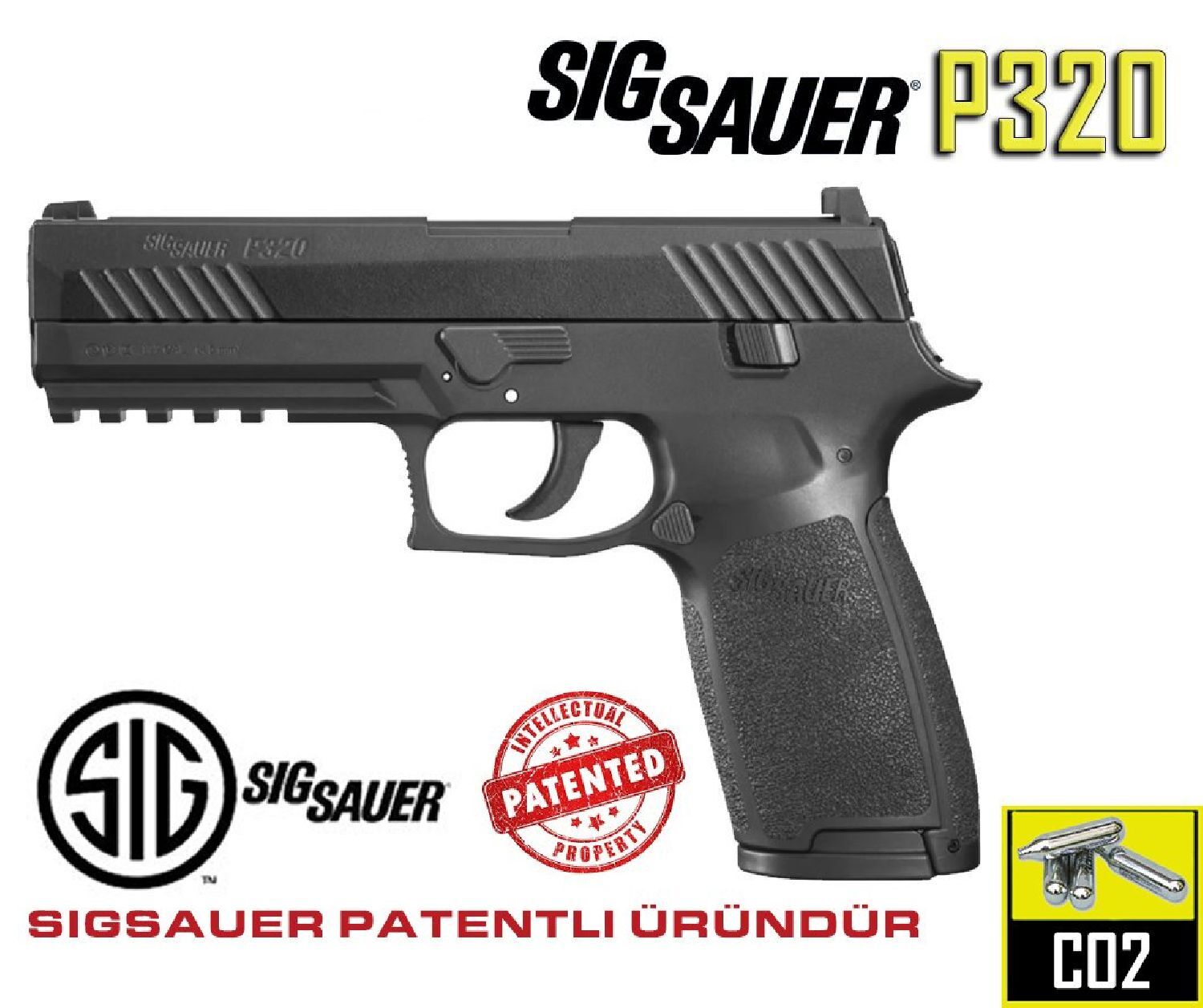 Sig Sauer P320 Siyah 4.5 mm Havalı Tabanca