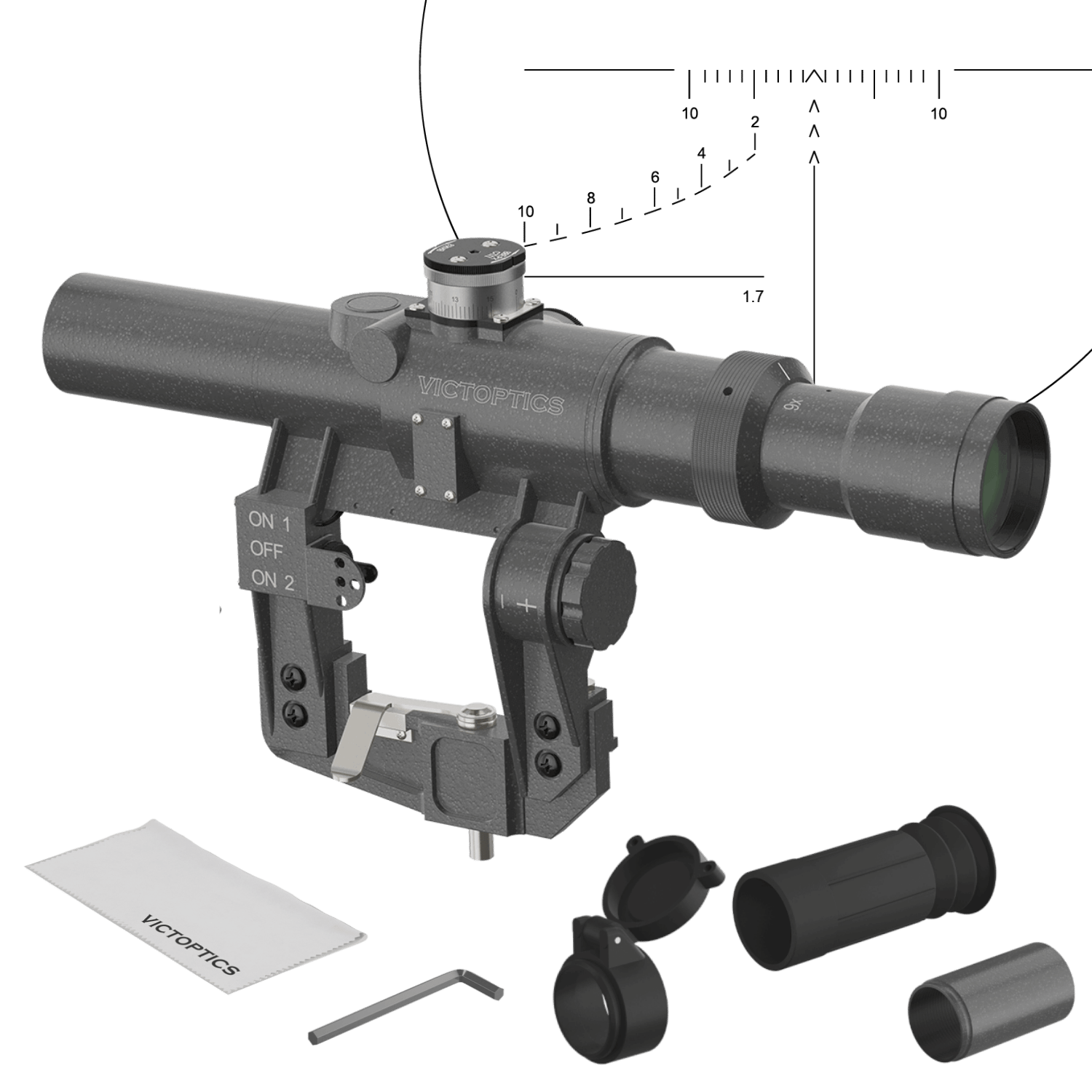 Victoptics SVD Dragunov 3-9x24 Sniper Tipi Tüfek Dürbünü – SSO-02
