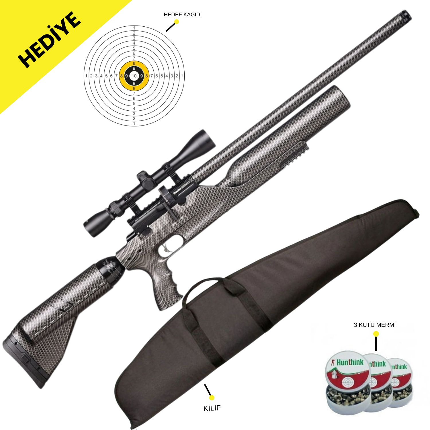 KRAL ARMS PUNCHER BİGMAX X CARBON 6.35 CAL. PCP HAV. TÜF.