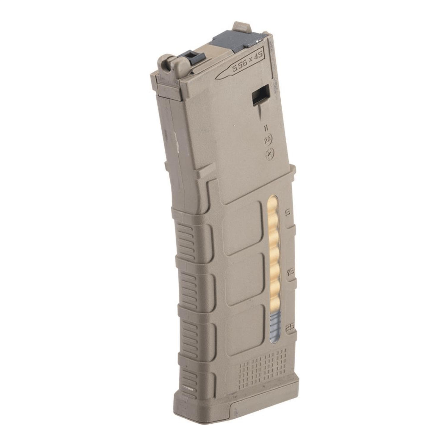 Double Eagle 35BB MWS Gas Blowback Airsoft Tüfek Şarjörü (D-Mag / Tan)