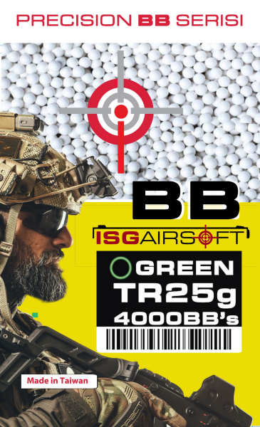 ISGairsoft TAYVAN TRACER BB 0.25g 4000adet 1KG Airsoft izli Mermi